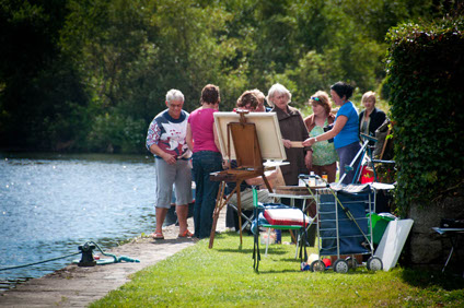 Painting on the banks of the river at Leighlinbridge, Co. Carlow