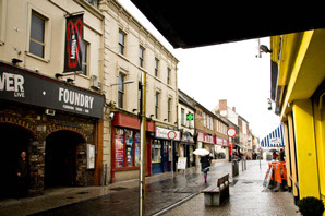 Carlow town - a vibrant, bustling urban hub. 